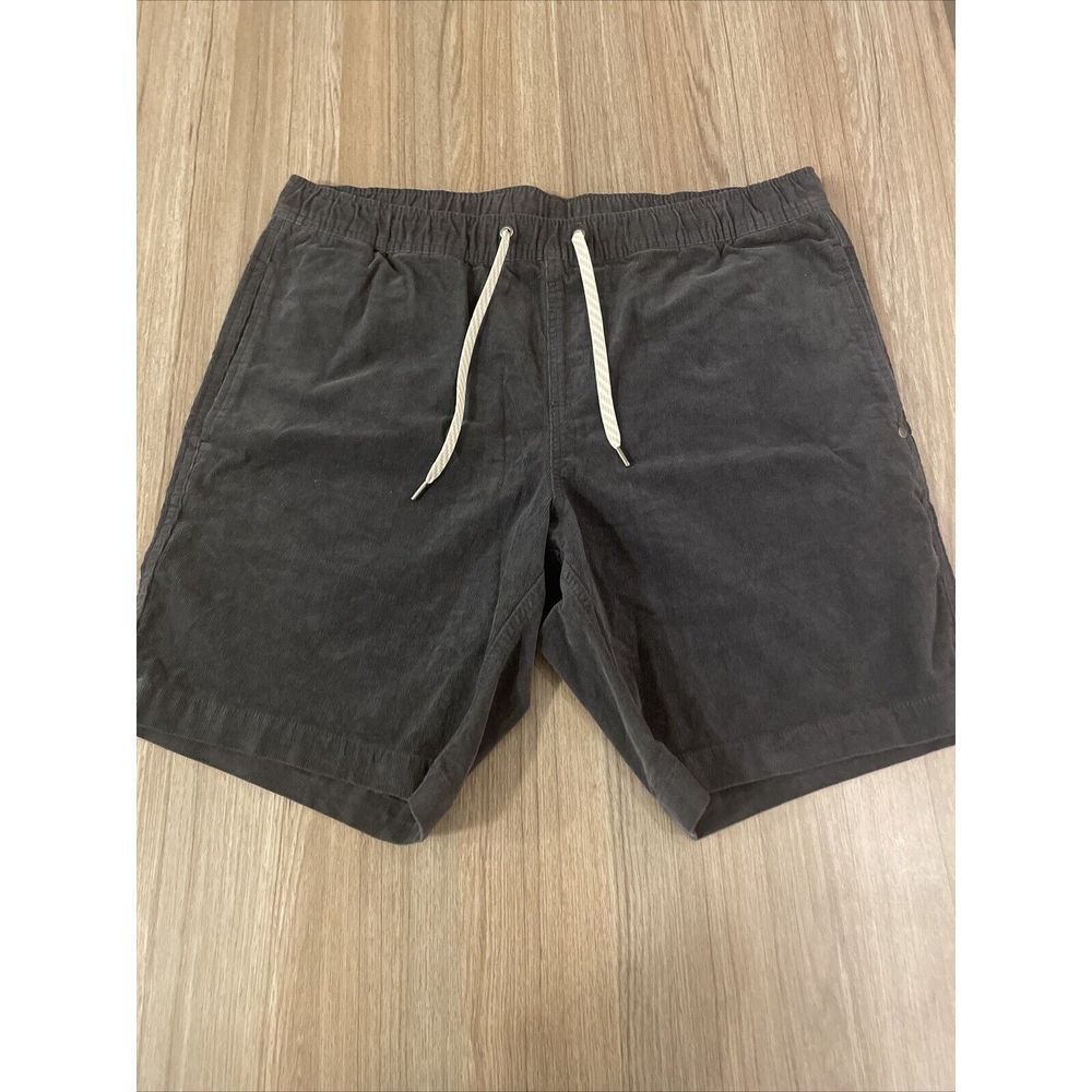 Vuori Optimist Corduroy Shorts 8" Mens XL Charcoal Gray Stretch Style# V385